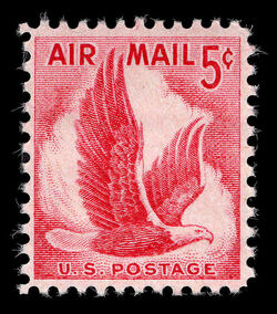 Eagle in Flight - Red United States Postage Stamp
