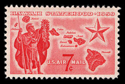 Hawaii Statehood - 1959 United States Postage Stamp