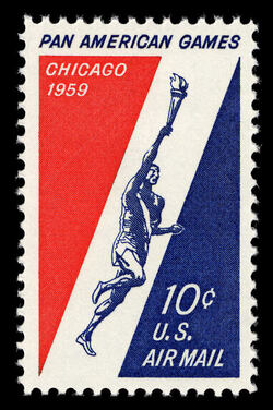 Pan American Games - Torch Runner United States Postage Stamp