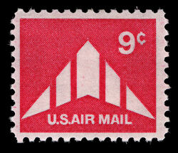 Silhouette of Delta Wing Plane United States Postage Stamp