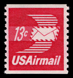 Winged Airmail Envelope - Horizontal Imperforate United States Postage Stamp