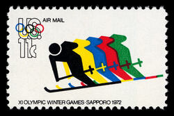 XI Olympic Winter Games - Skier United States Postage Stamp