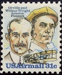 Orville and Wilbur Wright - Small Plane United States Postage Stamp | Aviation Pioneers