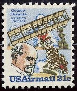 Octave Chanute - Two Planes United States Postage Stamp | Aviation Pioneers