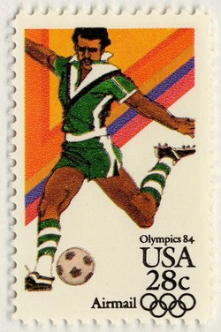 Soccer United States Postage Stamp | Summer Olympics 84 - Airmail