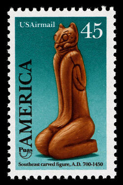 Southeast Carved Figure - Puas America United States Postage Stamp