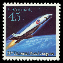 Spacecraft United States Postage Stamp | Future Mail Delivery - 20th Universal Postal Congress