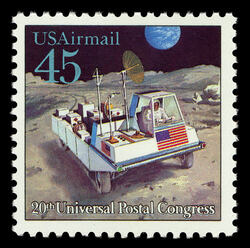 Moon Rover United States Postage Stamp | Future Mail Delivery - 20th Universal Postal Congress