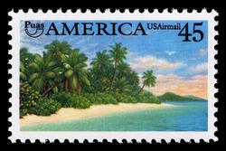 Tropical Coast - Puas United States Postage Stamp