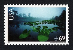 Okefenokee Swamp - Georgia - Florida United States Postage Stamp