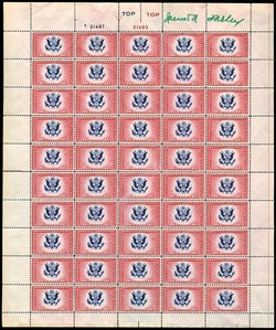 Great Seal of United States - Air Mail Special Delivery - Red and Blue United States Postage Stamp