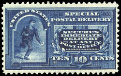 Messenger Running - Blue - Special Postal Delivery - Short Text - Double Watermark United States Postage Stamp
