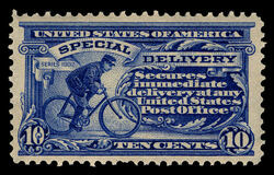 Cycling Messenger - Special Delivery - Double Line Watermark United States Postage Stamp