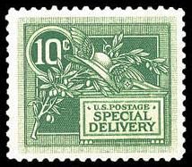 Helmet of Mercury - Green United States Postage Stamp