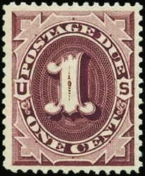 Postage Due - Number 1 - Red Brown United States Postage Stamp | Postage Due - First Release