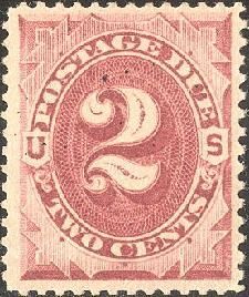 Postage Due - Number 2 - Bright Claret United States Postage Stamp | Postage Due - First Release