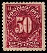 Postage Due - Number 50 - Deep Claret United States Postage Stamp | Postage Due - Second Release