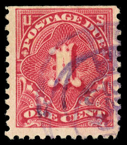 Postage Due - Number 1 - Rose United States Postage Stamp | Postage Due - Second Release