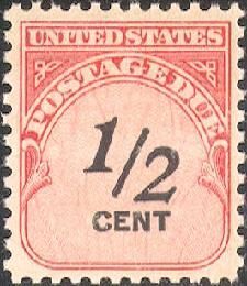 Postage Due - Number 1/2 United States Postage Stamp | Postage Due - Fourth Release