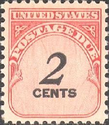 Postage Due - Number 2 United States Postage Stamp | Postage Due - Fourth Release