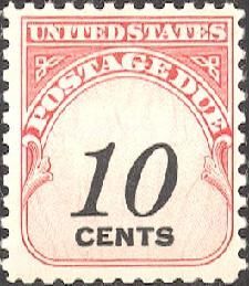 Postage Due - Number 10 United States Postage Stamp | Postage Due - Fourth Release