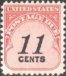 Postage Due - Number 11 United States Postage Stamp | Postage Due - Fourth Release