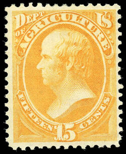 Daniel Webster - Yellow United States Postage Stamp | Agriculture Department