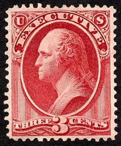 George Washington - Carmine United States Postage Stamp | Executive Department