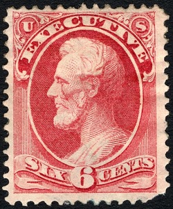 Abraham Lincoln - Carmine United States Postage Stamp | Executive Department