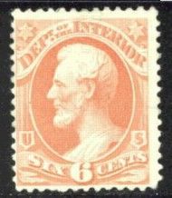 Abraham Lincoln - Vermillion United States Postage Stamp | Department of the Interior