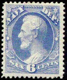 Abraham Lincoln - Blue United States Postage Stamp | Navy Department