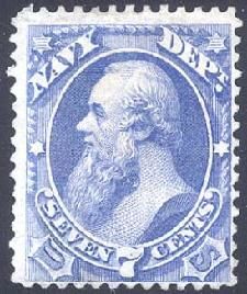 Edwin Stanton - Blue United States Postage Stamp | Navy Department