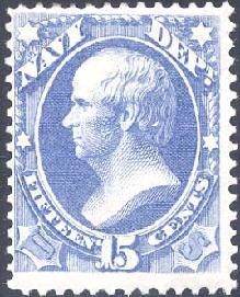 Daniel Webster - Blue United States Postage Stamp | Navy Department