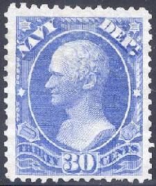 Alexander Hamilton - Blue United States Postage Stamp | Navy Department