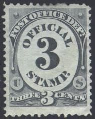 Official Stamp - Number 3 United States Postage Stamp | Post Office Department