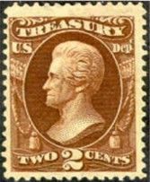 Andrew Jackson - Brown United States Postage Stamp | Treasury Department