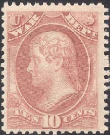 Thomas Jefferson - Rose United States Postage Stamp | War Department