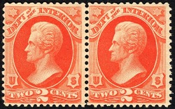 Andrew Jackson - Vermillion - Soft Paper United States Postage Stamp | Department of the Interior