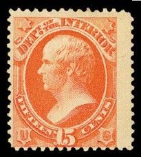Daniel Webster - Vermillion - Soft Paper United States Postage Stamp | Department of the Interior