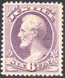 Abraham Lincoln - Purple - Soft Paper United States Postage Stamp | Justice Department