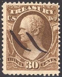 Alexander Hamilton - Brown - Soft Paper United States Postage Stamp | Treasury Department