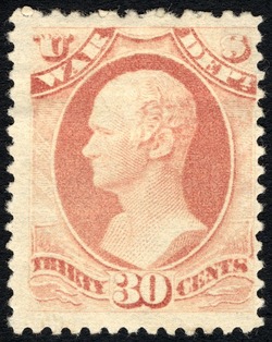 Alexander Hamilton - Rose - Soft Paper United States Postage Stamp | War Department