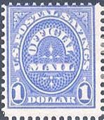Official Mail - 1 Dollar - Blue United States Postage Stamp | Postal Savings