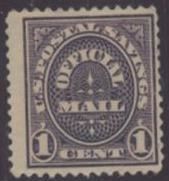 Official Mail - Number 1 - Purple United States Postage Stamp | Postal Savings