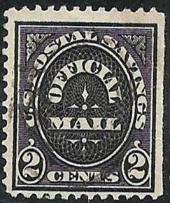 Official Mail - Number 2 - Black United States Postage Stamp