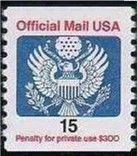 Great Seal - 15 - No C United States Postage Stamp | Official Mail