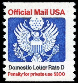Great Seal - Domestic Letter Rate D United States Postage Stamp | Official Mail