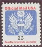 Great Seal - 23 - No C - Perf 11 United States Postage Stamp | Official Mail