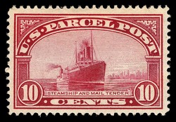 Steamship and Mail Tender United States Postage Stamp | Parcel Post