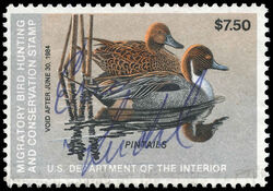Pintails - Void After June 30, 1984 United States Postage Stamp | Migratory Bird Hunting - Duck Stamp - Department of Agriculture